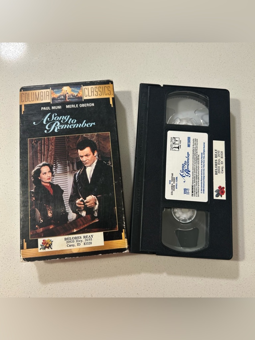 A Song to Remember VHS - Columbia Classics - Paul Muni Merle Oberon - Chopin Bio